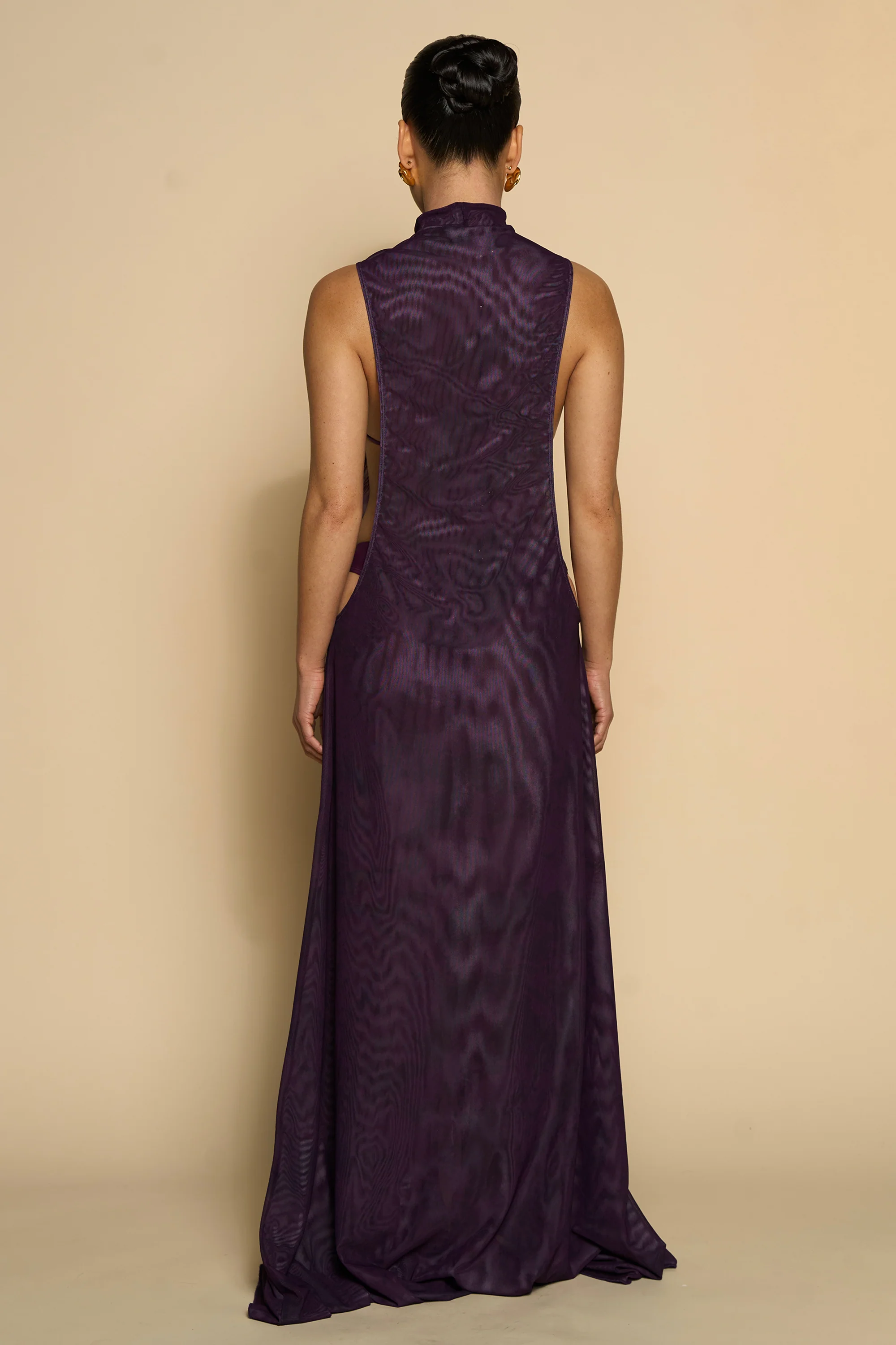 JUNNIE COVER UP DRESS-PLUM PRINT - Image 6