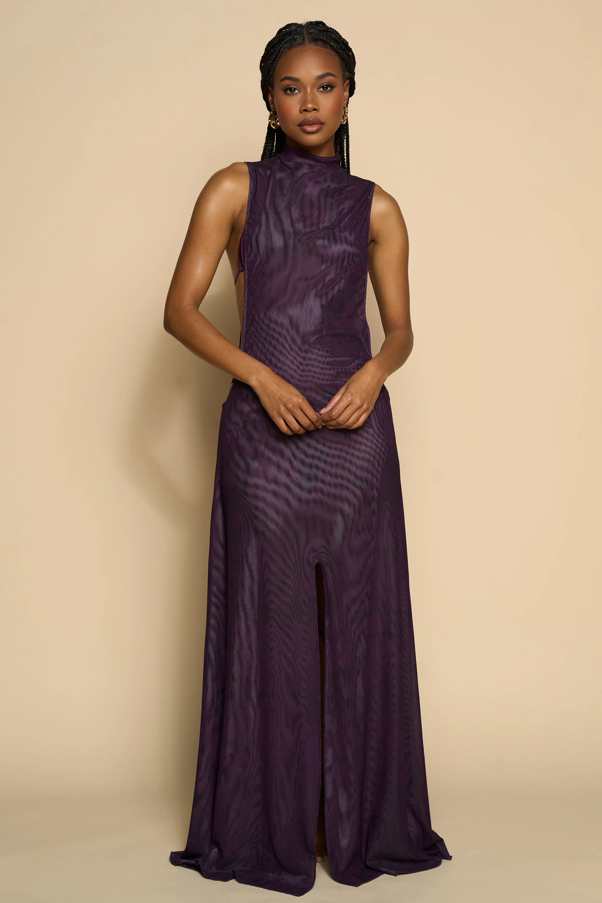 JUNNIE COVER UP DRESS-PLUM PRINT - Image 9