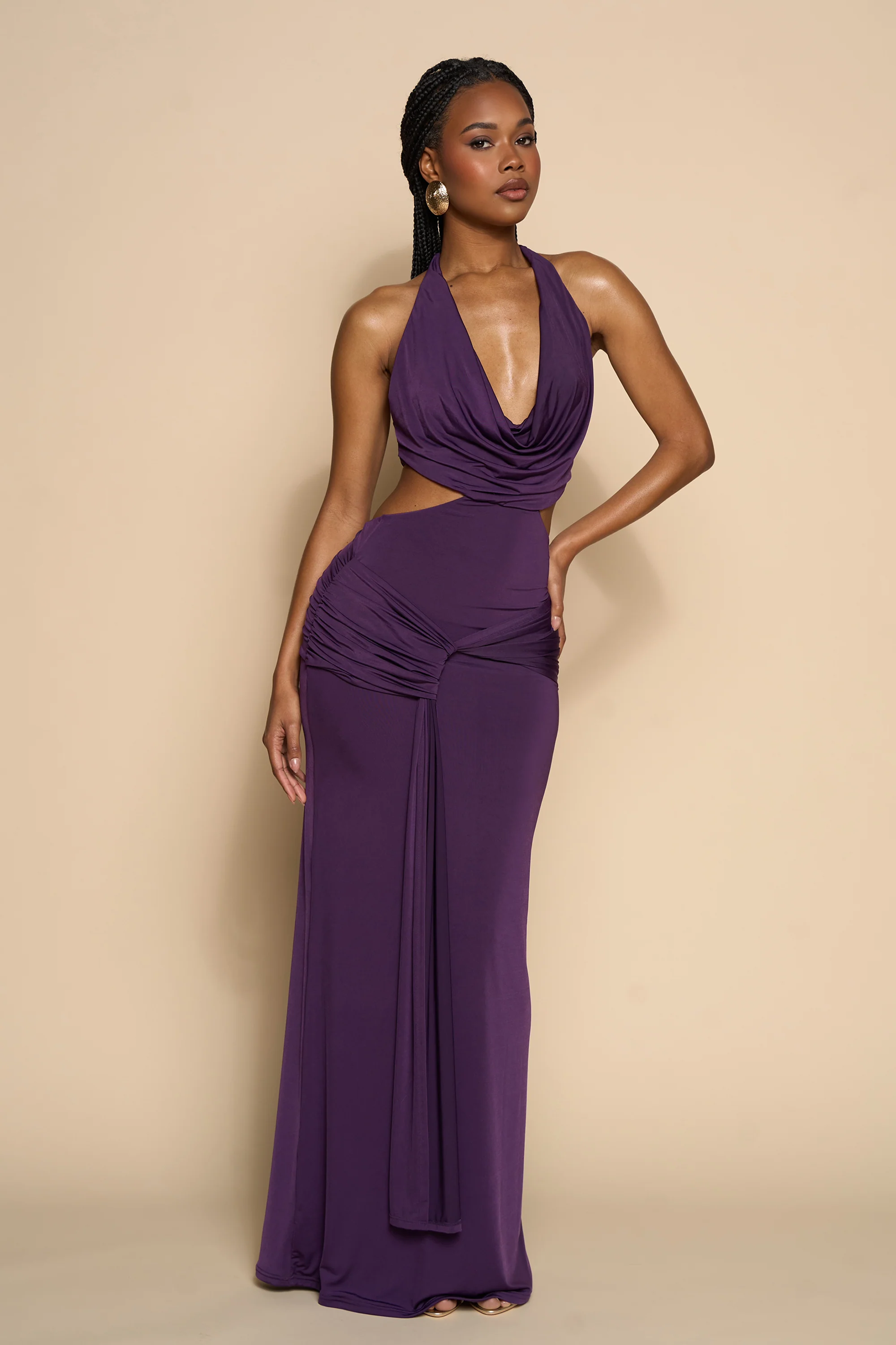 VELORAE DRESS-PLUM - Image 3